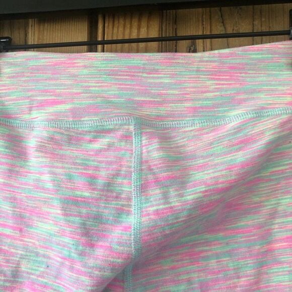 Ivivva Girls Lululemon Colorful Cropped Leggings Pink Green Cropped Size 12 / 14 - Picture 7 of 9